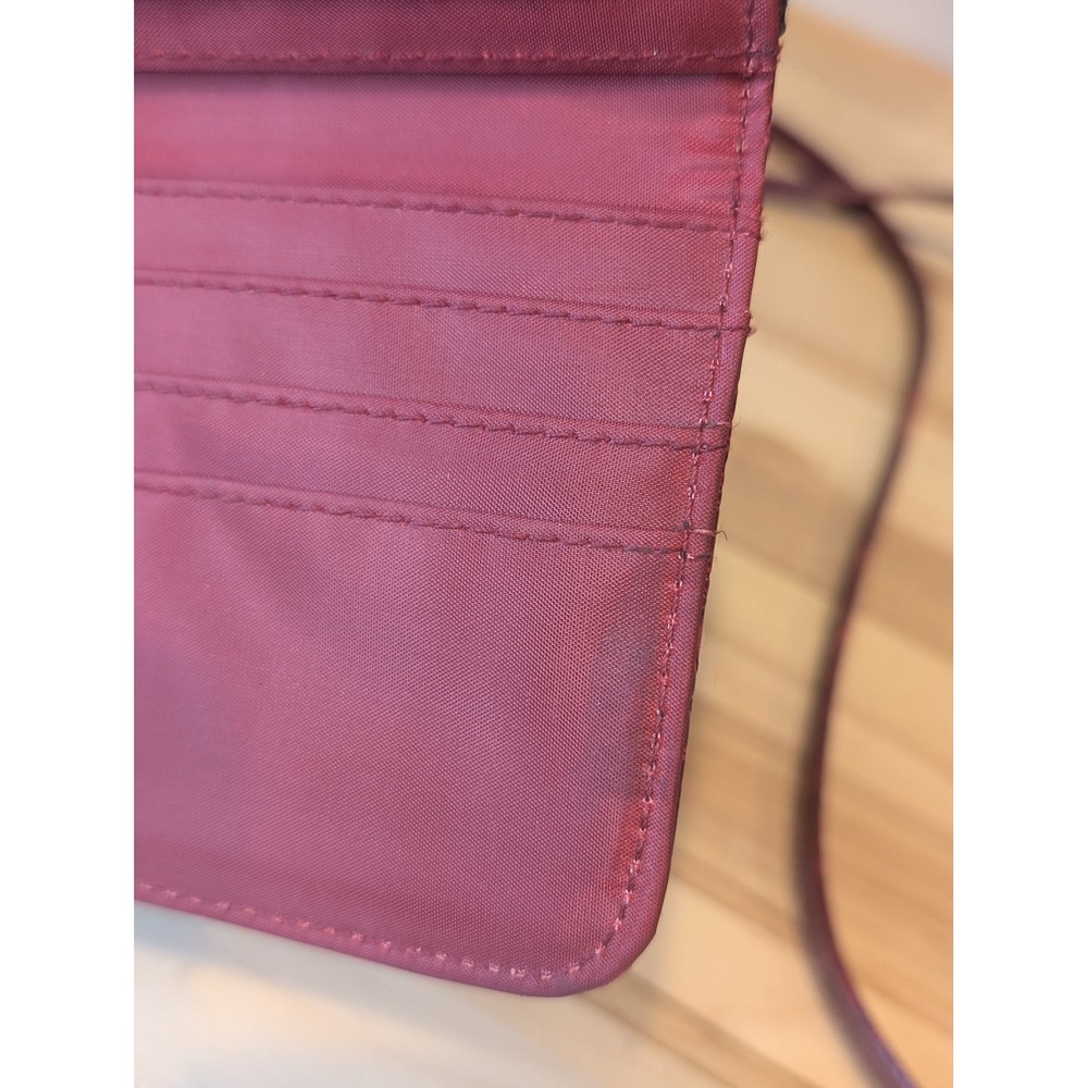 Jaclyn Smith‎ Burgundy Crocodile Embossed Crossbody Bag Purse Small - Picture 5 of 9